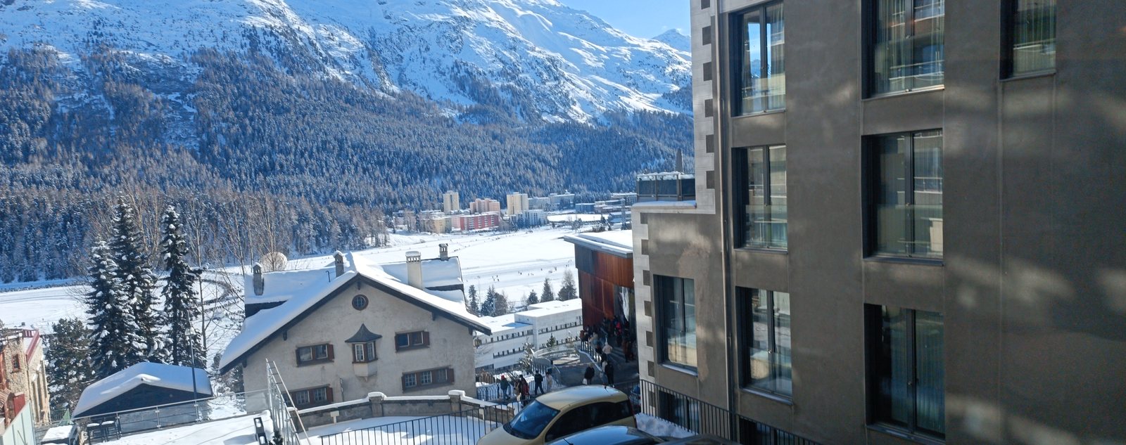 St. Moritz village and mountains
