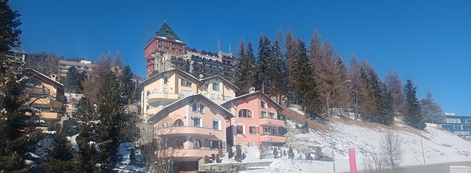 Historic hillside hotel above St. Moritz